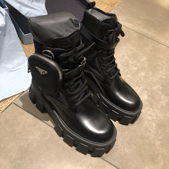 PRADA MONOLITH COMBAT BOOTS main image 6